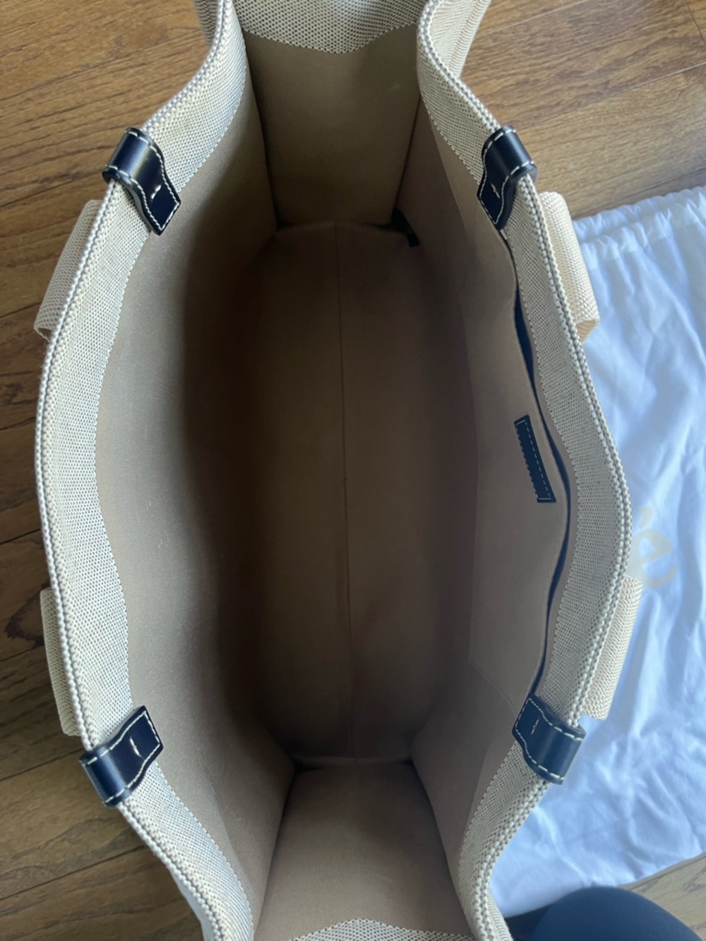 Chloe Large Woody Tote Bag - Linen - Picture 6 of 7